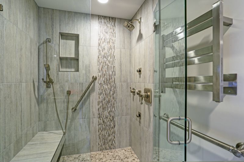 Modern Shower with Tile Work